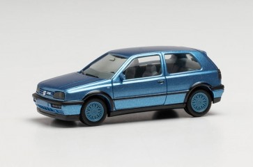 Herpa 034074-002 - VW Golf III VR6, blauw metallic