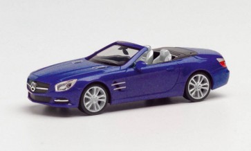 Herpa 034838-002 - Mercedes Benz SL Cabrio, blauw metallic