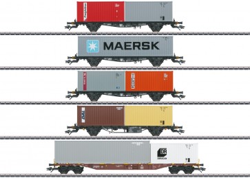 Marklin 47680 - Set van 5 containerwagens DB IV