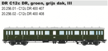 Artitec 20.256.02 - C12c Deutsche Reichsbahn 400 408 groen, grijs dak, III