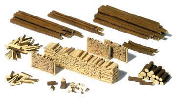 Preiser 17609 - 1:87 Boomstammen, houtstapels