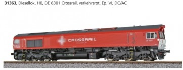 Esu 31363 - Diesellok H0, C66, DE 6301 Crossrail, Ep VI, Vorbildzustand um 2014, verkehrsrot, Sound+Rauch, DC/AC