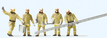 Preiser 10770 - 1:87 Brandweerlieden arriverend bij de brand