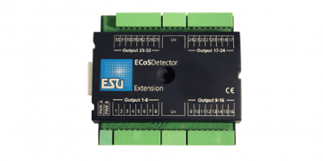 Esu 50095 - ECoSDetector Rückmeldemodul  Erweiterung. 32 digitale Ausgänge 100mA für Birnchen oder LEDs, Ausleuchtung Gleisbildstellpult.