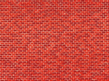 Auhagen 50104 - Dekorpappen Ziegelmauer rot