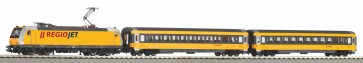 Piko 59019 - PSCwlan S-Set Regiojet Personenzug BR 386 mit 2 wg. A-Gleis & B VI