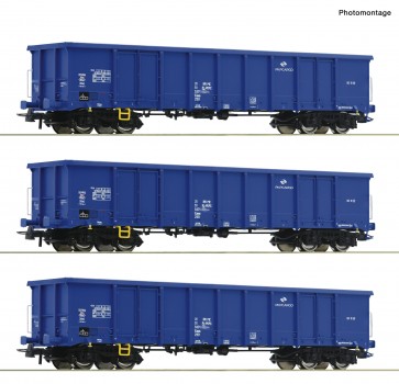 Roco 6600100 - 3er Set off.Güterwag. Eanos PK