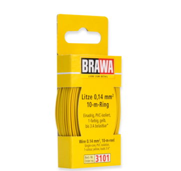 Brawa 3101 - Litze 0,14 mm², 10 m Ring, gelb
