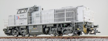 Esu 31301 - Diesellok, H0, G1000, DH 708 RheinCargo, Silber, Ep VI, Vorbildzustand um 2018, Sound, Rangierkupplung, DC/AC