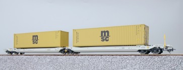 Esu 36541 - Taschenwagen, H0, Sdggmrs, 37 84 499 3 176-5, NL-AAEC Ep. VI, Container MEDU 800650 + MEDU 800668, DC