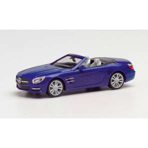 Herpa 034838-002 - Mercedes Benz SL Cabrio, blauw metallic