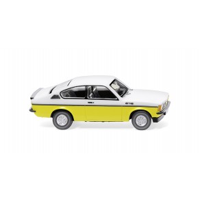 Wiking 0229 02 - Opel Kadett C Coupé GT/E - weiß/gelb