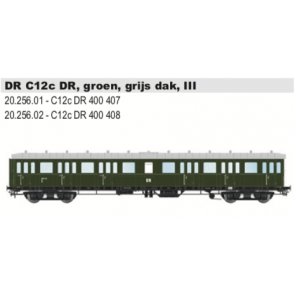 Artitec 20.256.01 - C12c Deutsche Reichsbahn 400 407 groen, grijs dak, III