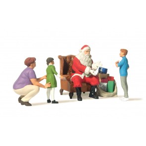 Preiser 44931 - 1:22,5 Kerstman met moeder en kinderen