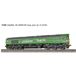 Esu 31365 - Diesellok H0, C66, 66004 DB Cargo, Ep VI, Vorbildzustand um 2022, grün, Sound+Rauch, DC/AC