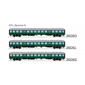 Esu 36061 - n-Wagen, H0, B, 82 22-40 462, 2. Kl, CFL Ep. IV, flaschengrün, Dach silber, DC