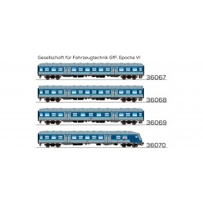 Esu 36067 - n-Wagen, H0, Bnrz  451.4, 80 22-34 240-8, 2. Kl, GfF Ep. VI, blau-weiß, DC