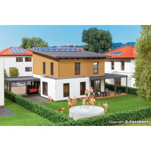 Kibri 38337 - H0 Kubushaus Saskia mit Carport - Polyplate Bausatz