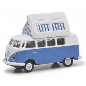 Schuco 26711 - VW T1c camper, blauw/wit
