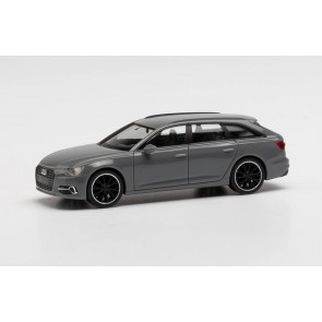 Herpa 420891 - Audi A6 Avant Black Edition, grijs