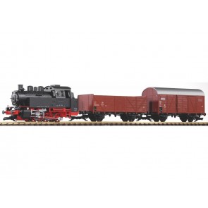 Piko 37120 - G-Start-Set Güterzug BR 80 + zwei Güterwg. + Sound und Dampf DB III