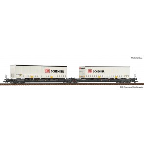 Roco 77390 - Dubbele containerwagen T3000e + DB schenker trailer