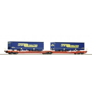 Roco 77393 - Dubbele containerwagen T3000e + LKW Walter