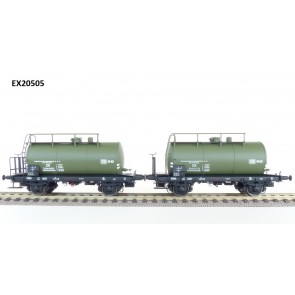 Exact train EX20505 - DB 2er Set 24m3 Uedinger Kesselwagen IVG Grün
