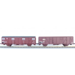 Exact train EX20712 - DBAG 2 Set Gbs Güterwagen mit DGAG Emblem Epoche V und DSB Gbs Ex. NS