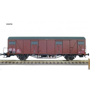 Exact train EX20720 - DB Güterwagen Gbs-61 Glmms Nr. 186 835 Bremserbühne mit Farbflächen Epoche III