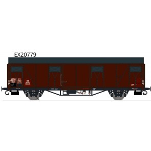 Exact train EX20779 - DB Güterwagen Gbs-61 Glmms Nr. 186 110 mit Farbflächen Epoche III