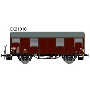 Exact train EX21010 - DB Gmmehs 60 mit Bremserbühne und aluminium Luftklappen Epoche III Nr. 159005