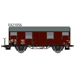 Exact train EX21056 - DB Gmms 44 EUROP mit Bremserbühne und aluminium Luftklappen Epoche III Nr. 271025
