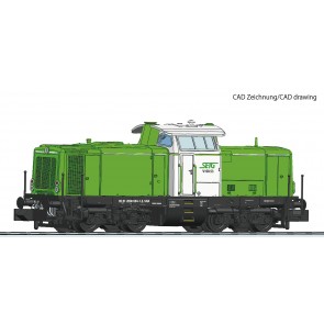 Fleischmann 721213 - Diesellok V100, grünweiß     