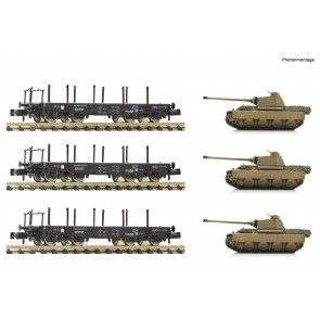 Fleischmann 845606 - 3-tlg.Set Schwerlastw.+Panther