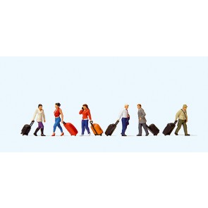 Preiser 10640 - 1:87 Vertrekkende reizigers met koffers