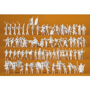 Preiser 16355 - 1:87 Carnaval - 68 onbeschilderde figuren