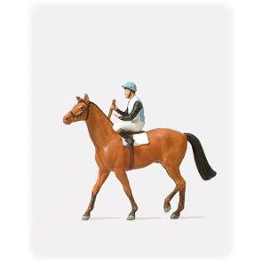 Preiser 29080 - 1:87 Jockey op paard