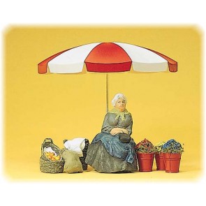 Preiser 45046 - 1:22œ Marktfrau. Schirm. K_rbe