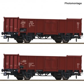 Roco 6600058 - 2er Set Offene Güterwag. PKP  