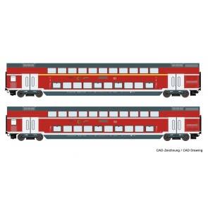 Roco 74148 - 2er Set Dosto DB-AG NRW DC    