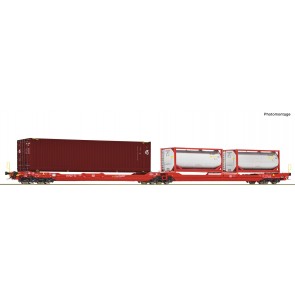 Roco 77400 - Doppeltwg.T3000e+Container+Tan