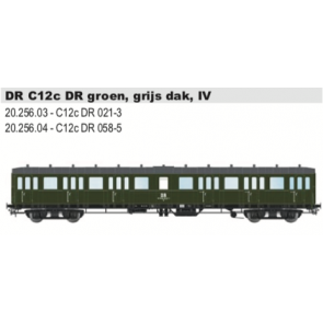 Artitec 20.256.04 - C12c Deutsche Reichsbahn 058-5 groen, grijs dak, IV