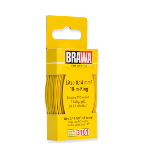 Brawa 3101 - Litze 0,14 mm², 10 m Ring, gelb