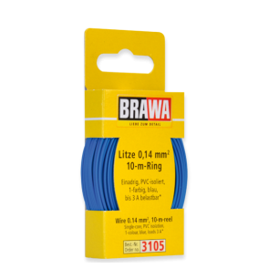 Brawa 3105 - Litze 0,14 mm², 10 m Ring, blau