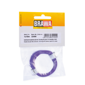 Brawa 32400 - Decoderlitze 0,05 mm², 10 m Ring, violett