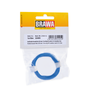 Brawa 32405 - Decoderlitze 0,05 mm², 10 m Ring, blau