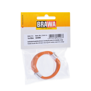 Brawa 32406 - Decoderlitze 0,05 mm², 10 m Ring, orange
