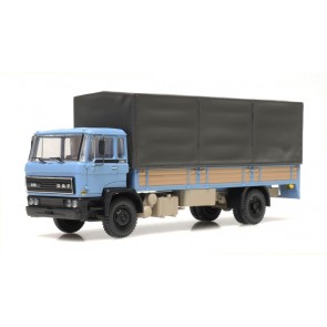 Artitec 487.052.01 - DAF kantel-cabine, open bak, huif, cab B, blauw  ready 1:87