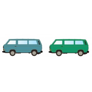 Minis LC4347 - 1:160 VW T3 2ER SET BUS GRÜN+BLAU METALLIC SERIE